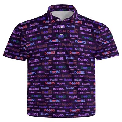 MSCPZH Golf Shirts for Men Purple Funny Golf Polo Shirts for Men Short Sleeve Polo Shirts Golf Mens Polo