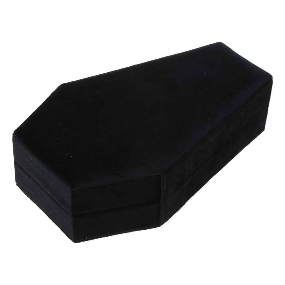 caralin Velvets Jewelry Storage Box Coffin Shape Necklace Earring Box Display Cases Desktop Decoration Jewelry Organizer Velvet