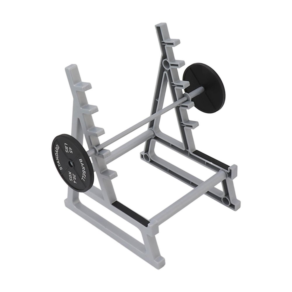 TUEQE Barbell Rack Pen Holder, Pen Holder for Desk, Squat Rack Pen Holder Pen Display Stand Eyebrow Pen Stand Makeup Brush Rack Organizer Desk Ornaments for Home School Office Use