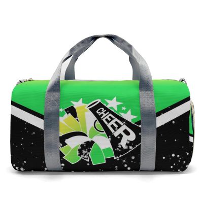 Cheer Cheerleader Personalized Duffel Bag Customized Yoga Sport Bags with Name Travel Duffel Bag Shoulder Bag Tea Green Weekender Bags with Shoe Compartments