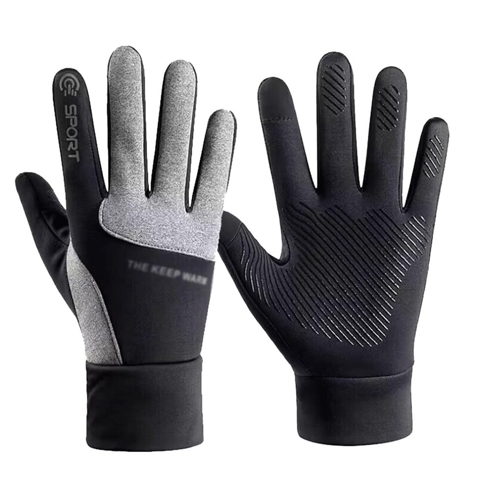 BKEKM Gloves Men Cycling Gloves Non-slip Mountaineering Warm Gloves Outdoor Winter Gloves Activities Ski Cold Weather Gloves 1 Pair Comfortable