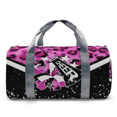 Cheer Cheerleader Personalized Duffel Bag Customized Yoga Sport Bags with Name Travel Duffel Bag Shoulder Bag Rose Powder Weekender Bags with Shoe Compartments