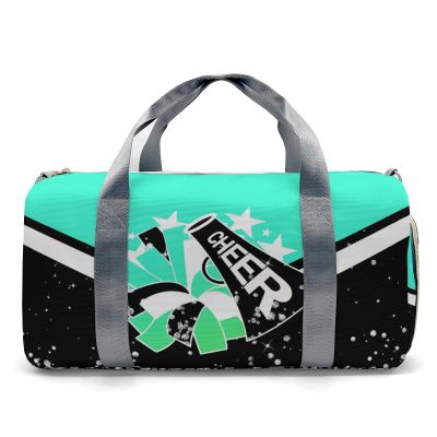Cheer Cheerleader Personalized Duffel Bag Customized Yoga Bags with Name Sport Duffel Bag with Shoe Compartments Weekender Bags Emerald Green Overnight Bag