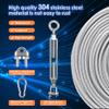 ORIENGEAR Batting Cage Netting Wire Kit for Baseball and Softball Included Galvanized Cable and Hook Set, Batting Cage Suspension Net Kits for Hitting Tunnels DIY, 55FT view 4