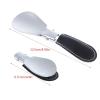 LOVULIFE Shoe Horn Black Folding Shoe Horn Metal Durable with Stainless Steel Faux Leather Portable Fashion Shoe Horns Accessories Shoehorn Shoehorn Tool view 2
