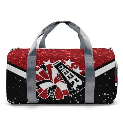 Cheer Cheerleader Personalized Duffel Bag Customized Yoga Sport Bags with Name Travel Duffel Bag Shoulder Bag Carmine Rose Weekender Bags with Shoe Compartments