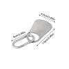 LOVULIFE Shoe Horn 1 PCS Shoe Horn Professional Shoehorn 7.5cm Stainless Steel Metal Shoe Horn Spoon Shoehorn with Carabiner Shoes Lifter Tools Shoehorn Tool view 2
