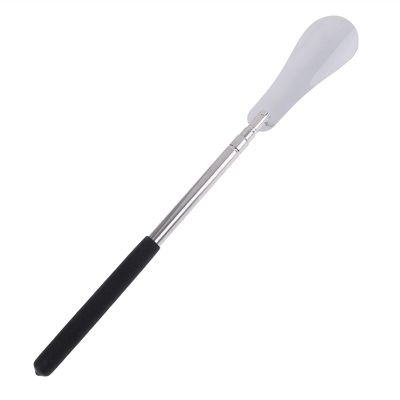 LOVULIFE Shoe Horn 64cm Silver Adjustable Handle Shoe Horn Professional Stainless Steel Metal Shoehorn for Elderly People or People with Limited Mobility Shoehorn Tool