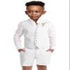 Boys Linen Suit Size 18 Teenager White Shorts Suit for Boys Light Weight Beach Wedding Prom Tuxedo Teen Homecoming Vest Set view 1
