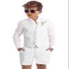 Boys Linen Suit Size 18 Teenager White Shorts Suit for Boys Light Weight Beach Wedding Prom Tuxedo Teen Homecoming Vest Set view 3