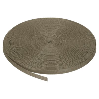 MECCANIXITY Nylon Webbing Strap Flat 3/8 Inch 50 Yards Dark Khaki for Outdoor DIY Gear Repair, Backpack, Luggage-Rack, Crafts