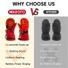 WASOTO Heated Mittens Gloves for Kids Children Waterproof HeatedGloves 7.4V 3000mAh Electric Rechargeable Heated Ski Gloves for Skiing Snowboarding Snowmobiling Raynaud Hiking (HeatedMittens R-S-PU) view 3