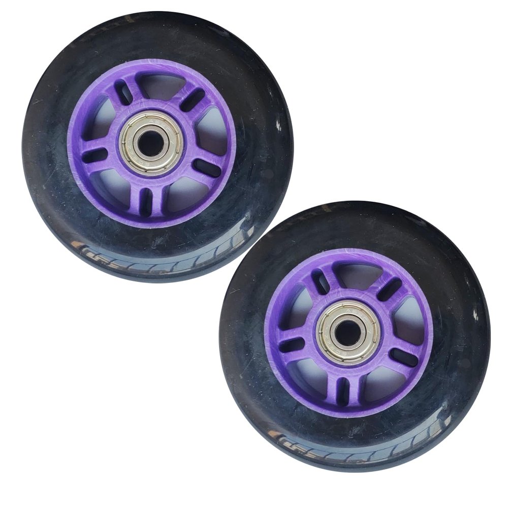 GXBHSP 6 set Inline Speed Skate Wheels nline Skate Replacement Wheels100mm Inline Skate Wheels 85A 4inch 100mm wheels with Bearings for Outdoor Indoor 2/6/8 Pack (Purple,2)