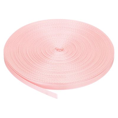 MECCANIXITY Nylon Webbing Strap Flat 3/8 Inch 50 Yards Light Pink for Outdoor DIY Gear Repair, Backpack, Luggage-Rack, Crafts