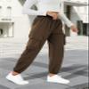 COPYLEAF Womens Parachute Cargo Pants with Pockets Quick Dry Hiking Pants Lightweight Water-Resistant Baggy Joggers(Brown M) view 2