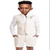 Teen Boys Linen Suits Formal Prom Tuxedo Teenager Vest Shorts Suit Set for Wedding Dresswear Graduation Outfit Size 18 Ivory view 1
