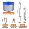 ORIENGEAR Batting Cage Netting Wire Kit for Baseball and Softball Included Galvanized Cable and Hook Set, Batting Cage Suspension Net Kits for Hitting Tunnels DIY, 70FT view 2