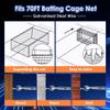 ORIENGEAR Batting Cage Netting Wire Kit for Baseball and Softball Included Galvanized Cable and Hook Set, Batting Cage Suspension Net Kits for Hitting Tunnels DIY, 70FT view 3