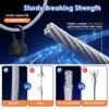 ORIENGEAR Batting Cage Netting Wire Kit for Baseball and Softball Included Galvanized Cable and Hook Set, Batting Cage Suspension Net Kits for Hitting Tunnels DIY, 70FT view 4