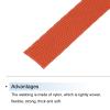 MECCANIXITY Nylon Webbing Strap Flat 3/8 Inch 50 Yards Dark Orange for Outdoor DIY Gear Repair, Backpack, Luggage-Rack, Crafts view 3