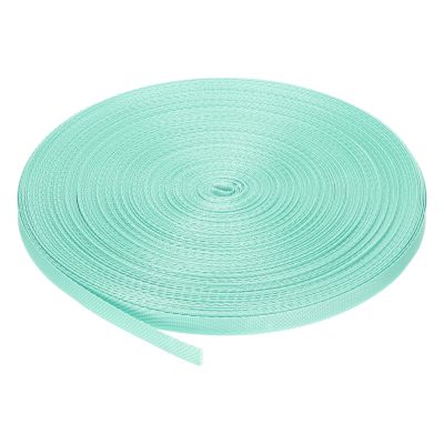 MECCANIXITY Nylon Webbing Strap Flat 3/8 Inch 50 Yards Cyan for Outdoor DIY Gear Repair, Backpack, Luggage-Rack, Crafts
