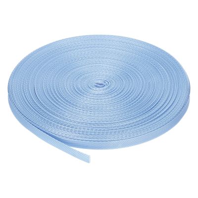 MECCANIXITY Nylon Webbing Strap Flat 3/8 Inch 50 Yards Pale Blue for Outdoor DIY Gear Repair, Backpack, Luggage-Rack, Crafts