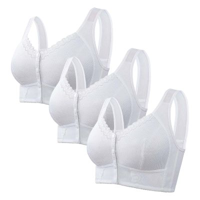 JOFOW advocatey Bra Adjusting Bra Bras for Older Women moona Bra - Front Closure Breathable Bra for Seniors (4-W1-3pcs,48)