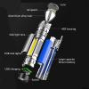 2 Pcs LED Flashlight with 3 Lighting Modes High Powered 300 Lumens Bright Flashlight Long Range Light Zoomable Water-Proof Flash Lights USB Recharge Flash Light for Outdoor, Camping, Hiking view 4