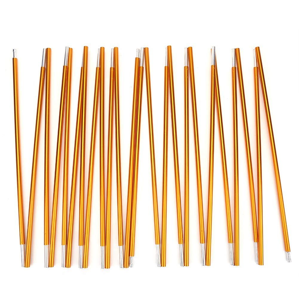2Pcs Aluminum Alloy Tent Poles, 12 Sections Tent Poles, 8.5mm 4.42m Tent Poles for Outdoor Camping Hiking Travel