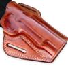 Leather Pancake OWB Belt Holster Open Top Fits 1911 DS Prodigy 5-inch, Right Hand Draw, Brown Color #1659# view 4