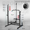 Royal Fitness Power Rack with LAT Pulldown Pulley System Adjustable Multi-Functional Squat Rack, Power Cage with J-Hooks Home Gym view 2