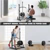 Royal Fitness Power Rack with LAT Pulldown Pulley System Adjustable Multi-Functional Squat Rack, Power Cage with J-Hooks Home Gym view 3