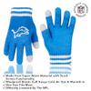 Ultra Game NFL Official Adults Super Soft Winter Beanie Knit Hat with Extra Warm Touch Screen Gloves, Detroit Lions, Team Color, 1SIZE view 3
