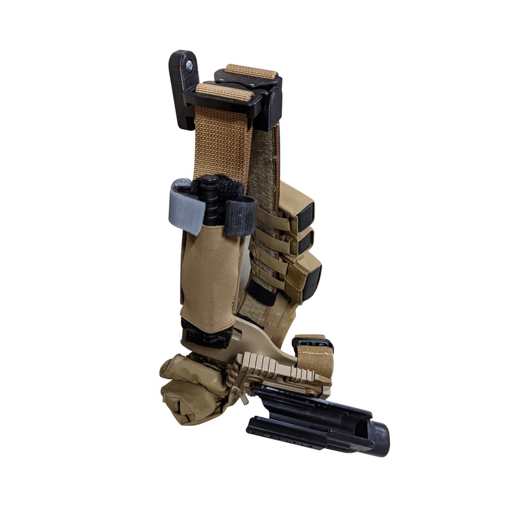 Hammy3DPrints Tactical/Battle Belt Mount - Wall | Gear Holder Storage Rack (Self-Tapping Stud Screws)