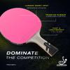 PRO-SPIN Ping Pong Paddles  ITTF Approved Professional Table Tennis Rackets with Carbon Fiber for Superior Control | 7-Ply Blade, Premium Rubber, 2.0mm Sponge, Pink 1-Pack view 2