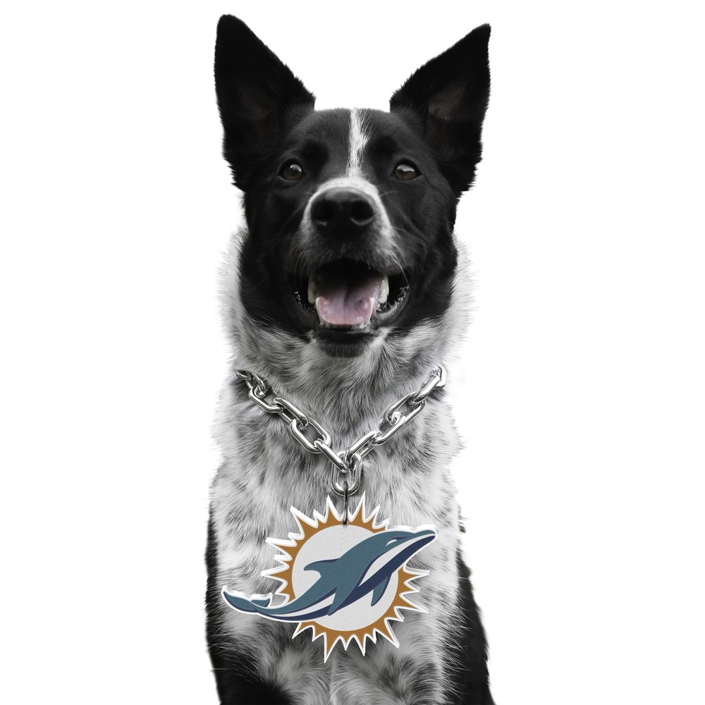 Littlearth NFL Pet Fan Chain Miami Dolphins