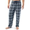 Fruit of the Loom Men's Jersey Knit Top and Flannel Pant Pajama Sleep Set, Green/Navy Plaid, X-Large view 4