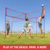 GoSports Slam X 4 Square Volleyball Game Set - Ultimate Backyard & Beach Game for All Skill Levels - 14 x 14 ft view 4