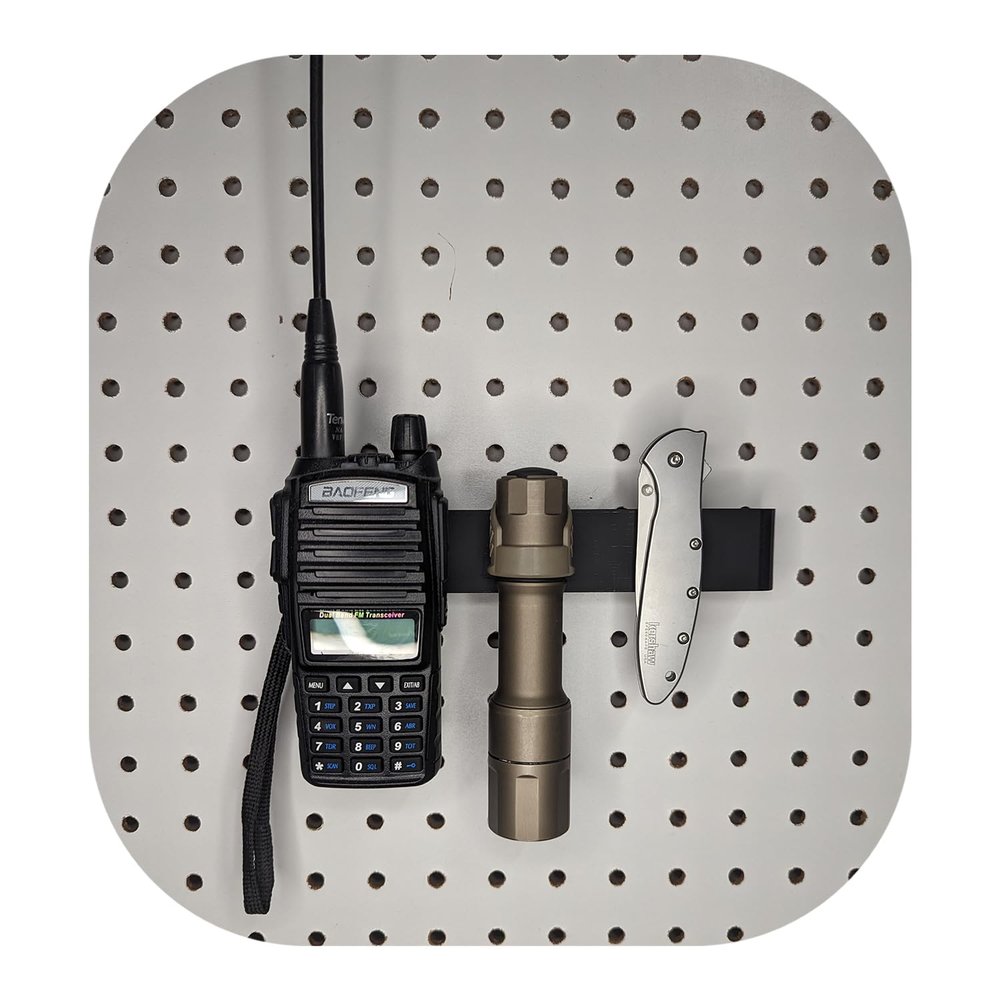Hammy3DPrints Belt Clip Gear Mount - Pegboard/Skadis/etc. | Gear Holder Storage Rack (Non-metal Pegboard)