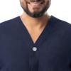 Fruit of the Loom Men's Broadcloth Short Sleeve Top and Long Pants Pajama Set, Navy Blue, Medium view 3