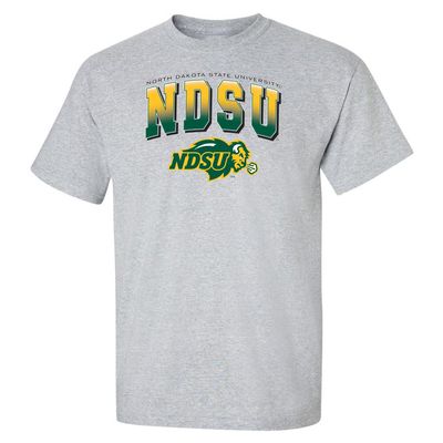 CornBorn NDSU T Shirt - North Dakota State Tshirt - NDSU Bison Football Apparel - Full Color Fade with Logo - Gray - XL
