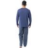 Fruit of the Loom Men's Jersey Knit Top and Flannel Pant Pajama Sleep Set, Navy/Navy Plaid, XX-Large view 2
