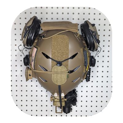 Hammy3DPrints Bump/Tactical Helmet Mount - Pegboard/Skadis/etc. | Gear Holder Storage Rack (Non-Metal Pegboard)