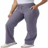 32 Degrees Wide Leg Pants Woman - Ribbed Semi-Flare Pant - Yoga Pants for Women (Gray, S), Small view 2
