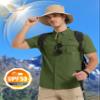 MAGCOMSEN Sun Protection Fishing Shirts for Men UPF 50+ Cooling Quick Dry Breathable Hiking Safari Camping Travel Shirts Army Green 2XL view 2