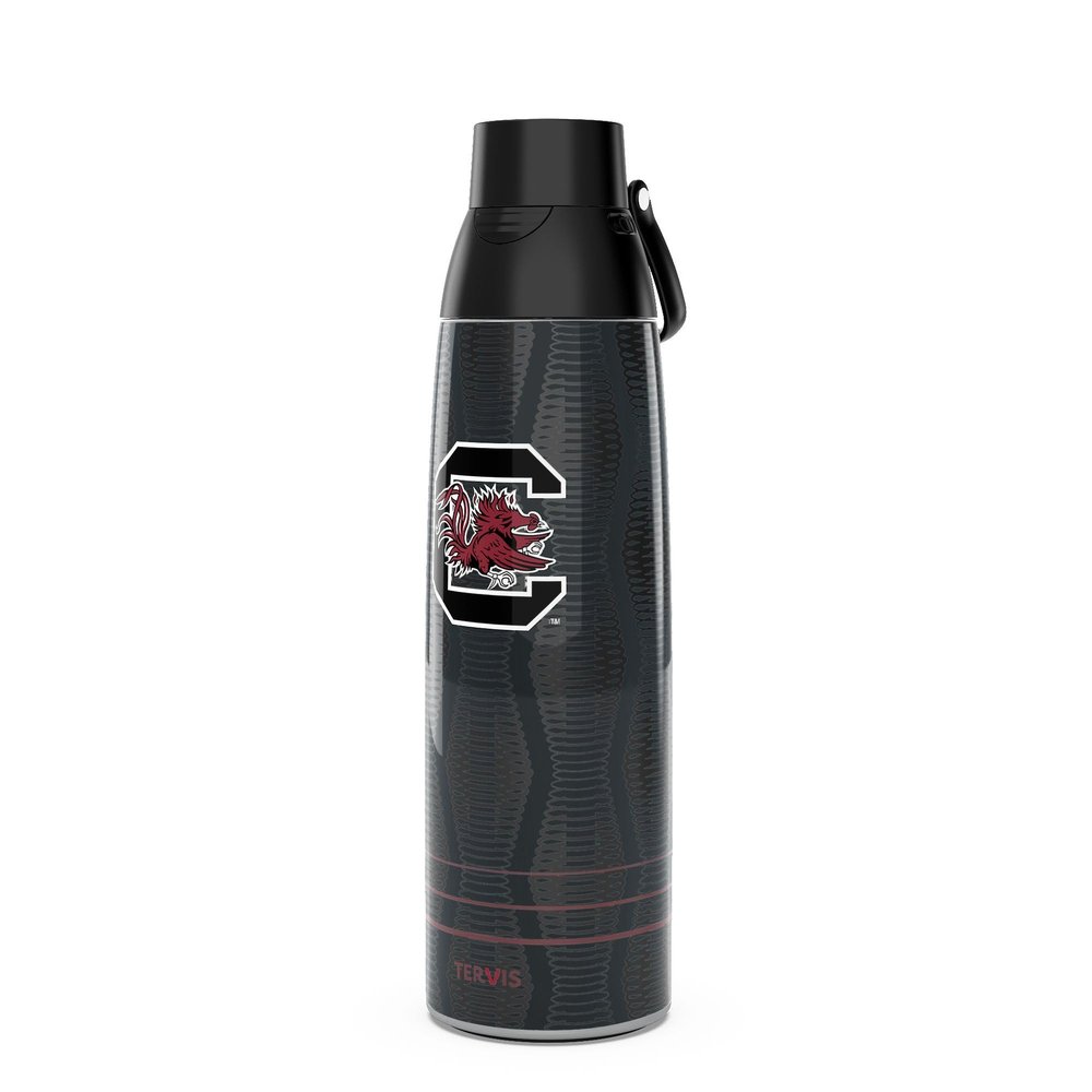 Tervis Venture Water Bottle South Carolina Gamecocks - Full Speed Triple Insulated Tumbler Travel Cup Keeps Drinks Cold & Hot, 36oz, Stainless Steel