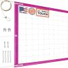 DDVLG Professional Volleyball Net Heavy Duty Outdoor, Upgraded Weather Performance with 46FT High-Tensile Steel Cable, Reinforced Borders, Ideal for Indoor/Outdoor - 32x3FT, Pink (Net Only) view 1
