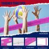 DDVLG Professional Volleyball Net Heavy Duty Outdoor, Upgraded Weather Performance with 46FT High-Tensile Steel Cable, Reinforced Borders, Ideal for Indoor/Outdoor - 32x3FT, Pink (Net Only) view 4