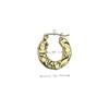 20GA 316L Stainless Steel Hammered Hoop Earrings, Sold as a Pair (Silver Tone) view 2