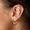 20GA 316L Stainless Steel Hammered Hoop Earrings, Sold as a Pair (Silver Tone) view 4